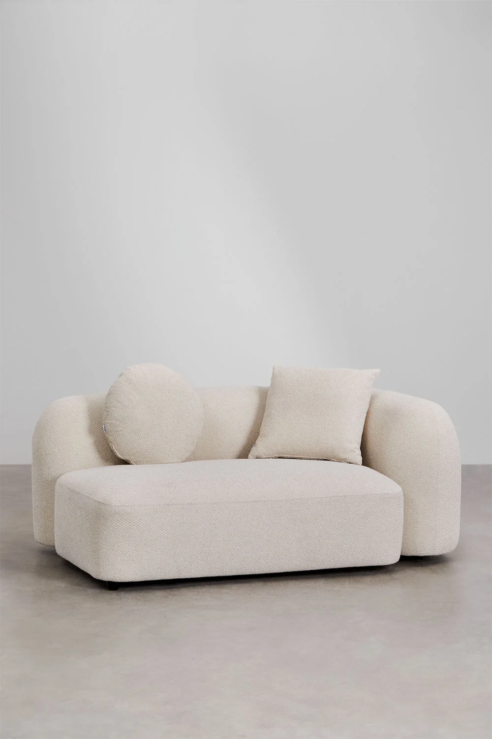 UV HOME 2-seater corner module right for modular sofa in Coco chenille