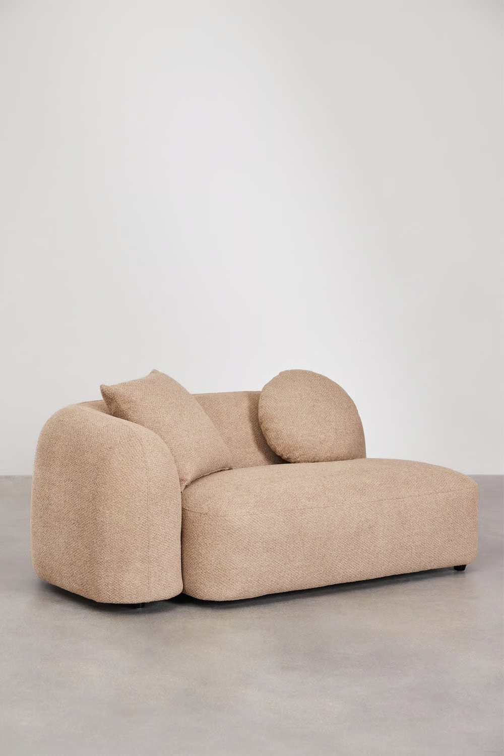UV HOME 2-piece modular chaise longue sofa right, in Coco Chenille