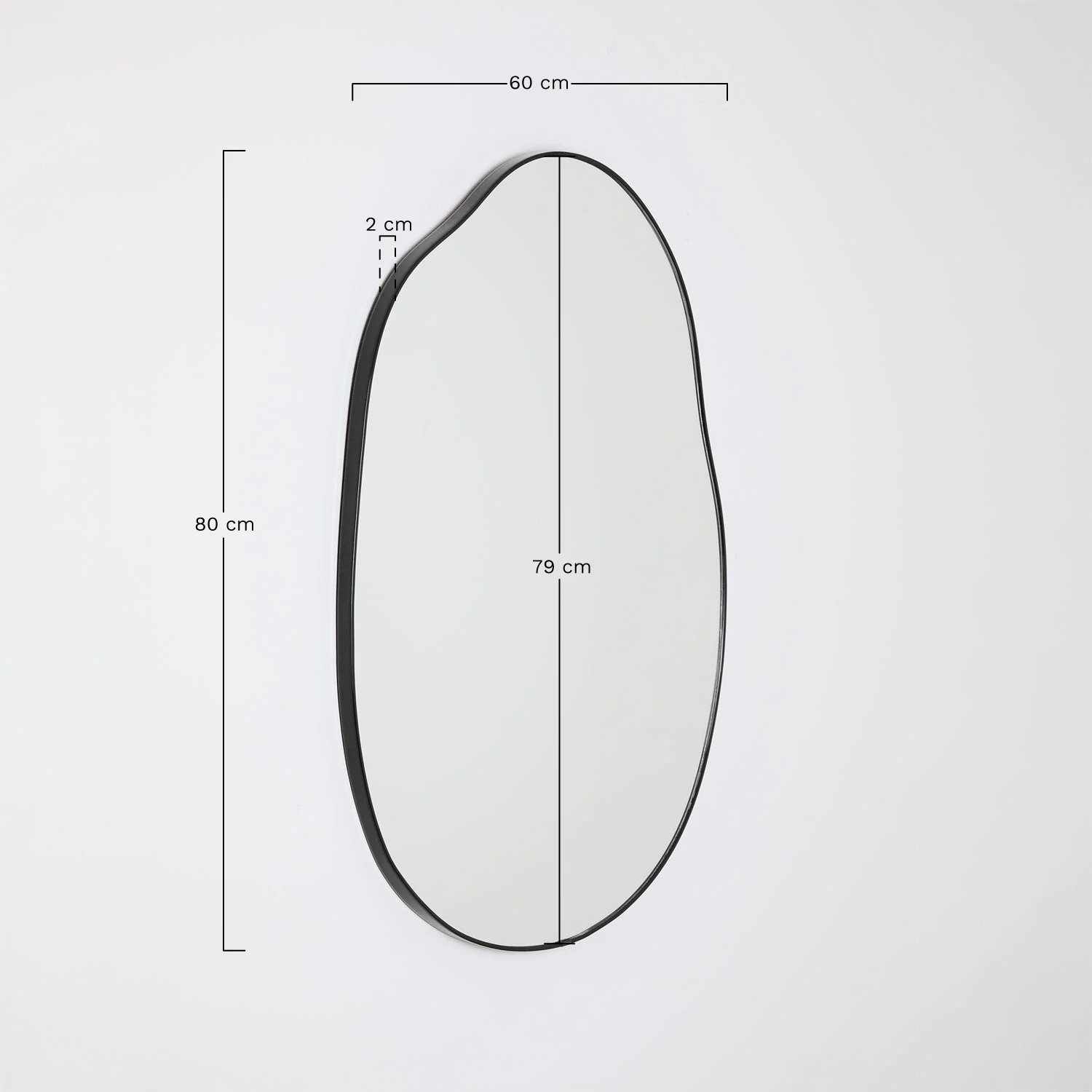 UV HOME Irregular Wall Mirror 60x80 cm Rudiger