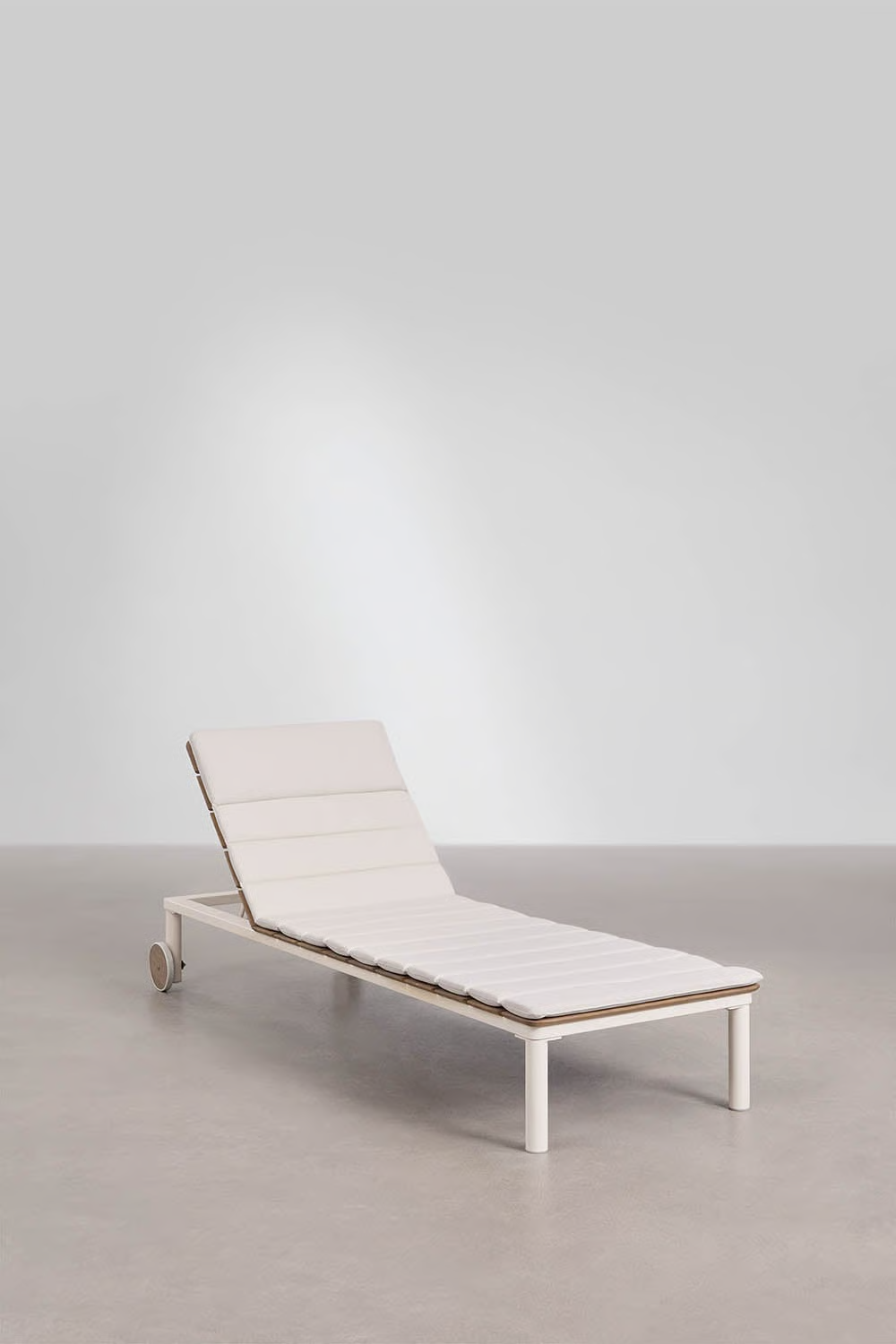 UV HOME Sirka Elegant Acacia Wood & Steel Sun Lounger