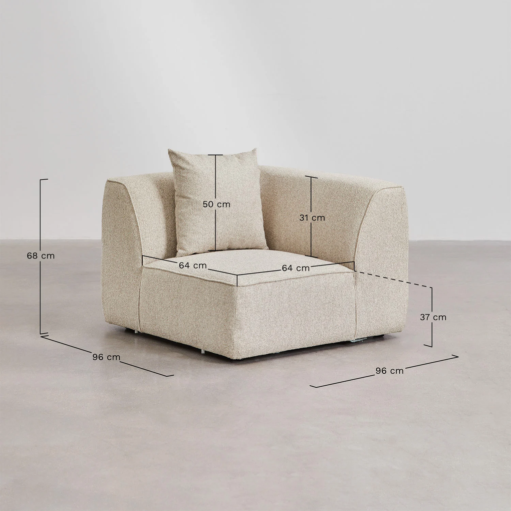 UV HOME Corner module for Cardea upholstered modular sofa