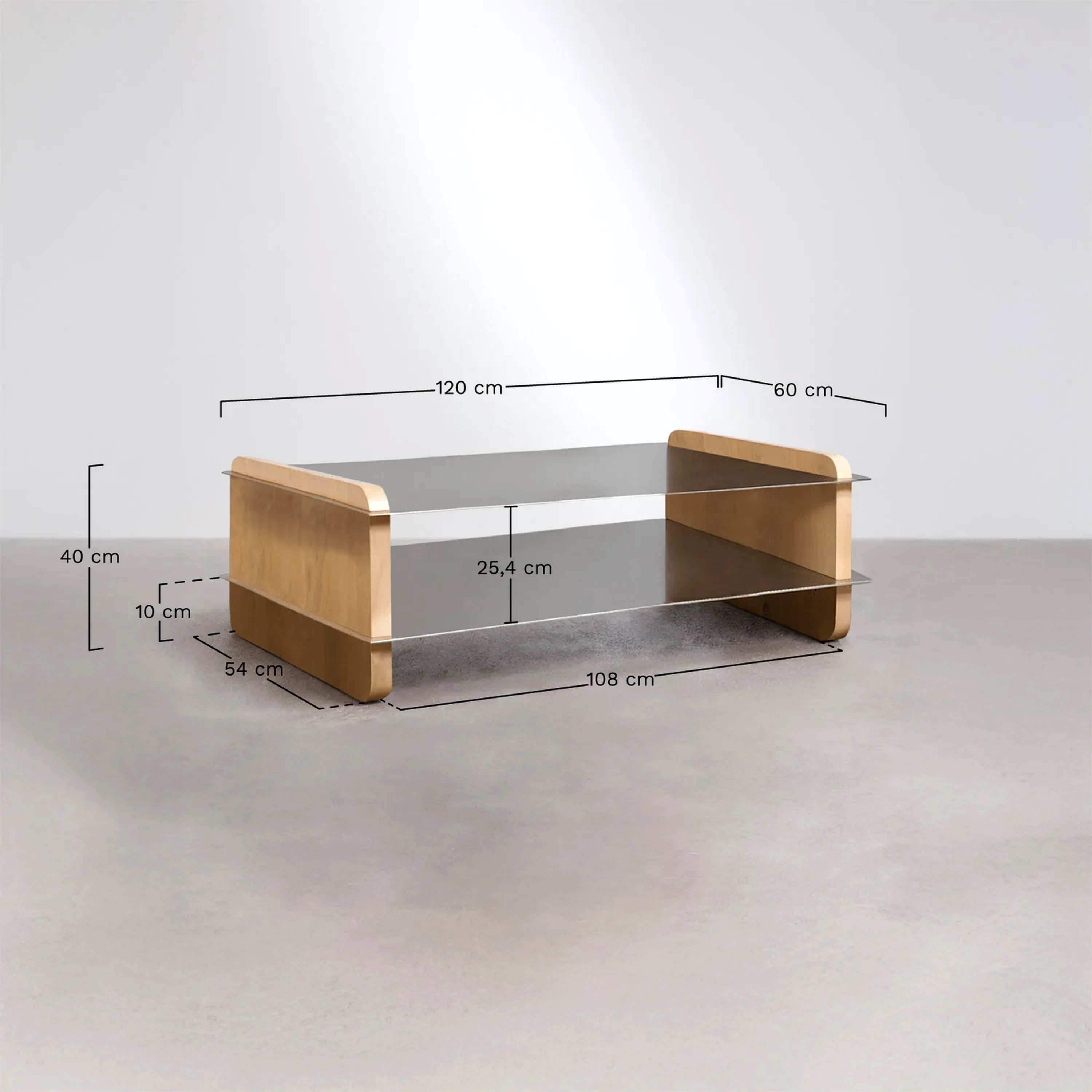 UV Home Tokyo Rectangular Coffee Table  – Mango Wood & Steel