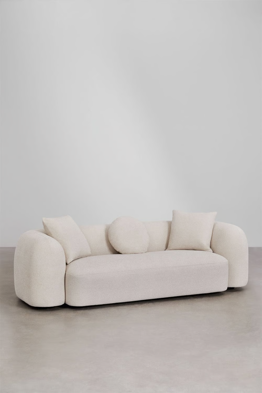 UV HOME Living Room Set with 3-Seater Modular Sofa, 2-Seater Sofa and Armchair in Coco Chenille
