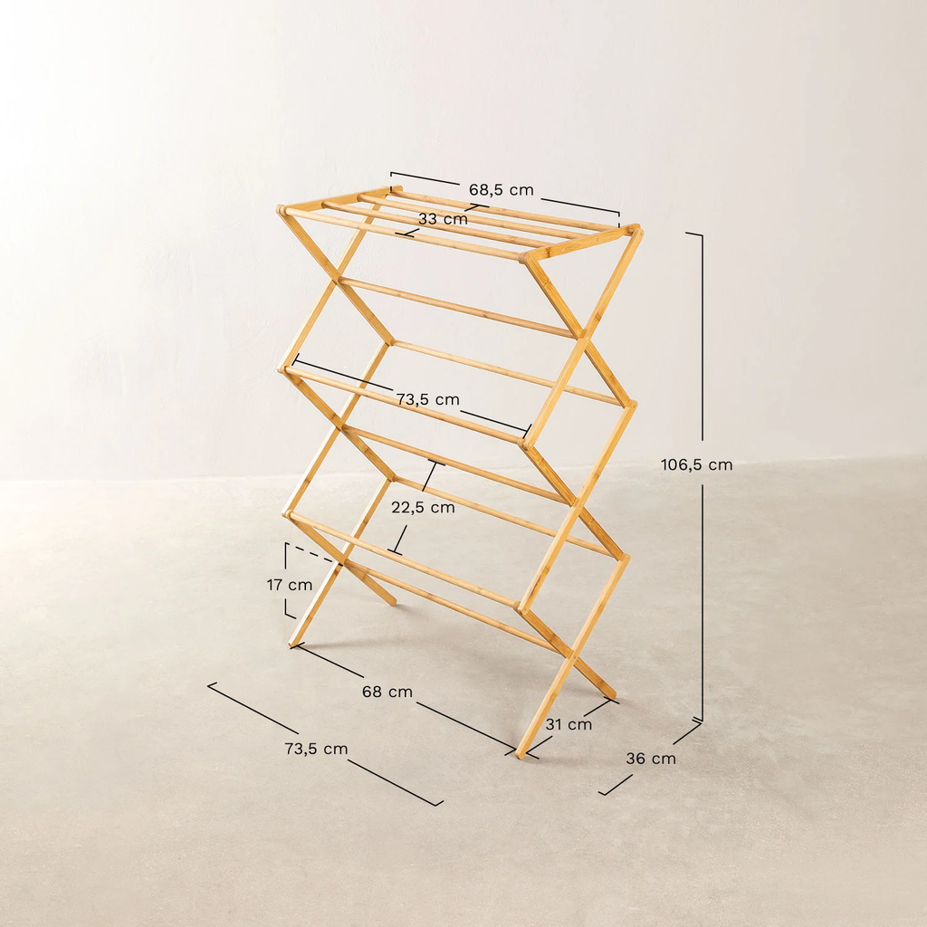 UV HOME Dalton Foldable Bamboo Drying Rack