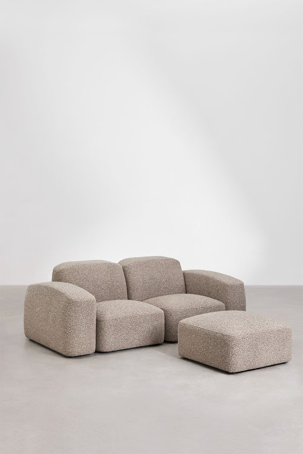 UV HOME Bastian 2-piece modular sofa and pouf