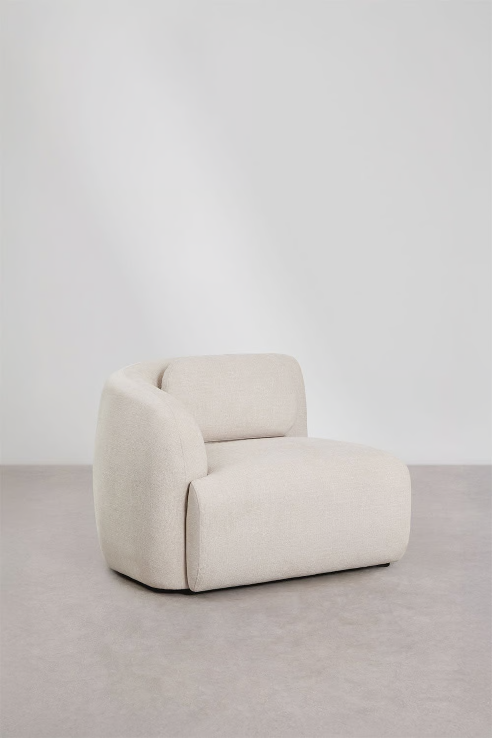 3-piece modular right chaise longue sofa in chenille Coquette