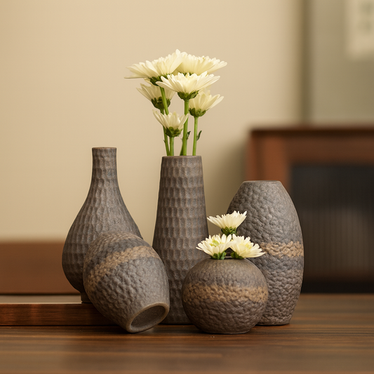 UV HOME – Set of Textured Ceramic Vases