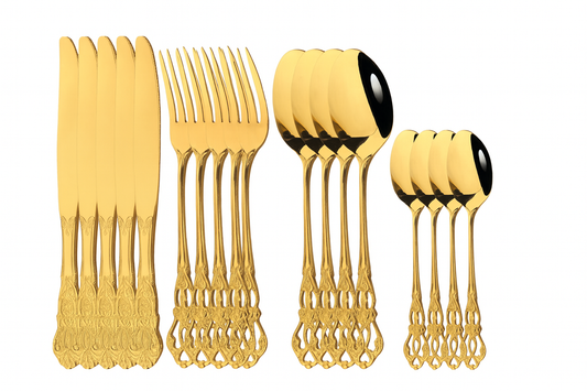 UV HOME 16-Piece Vintage Stainless Steel Cutlery Set