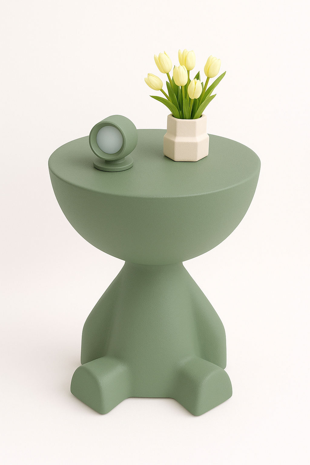 UV HOME Creative Side End Table – Flat Head Bedside & Sofa Table, Movable Mini Tea Table for Bedroom, Balcony, or Small Apartments