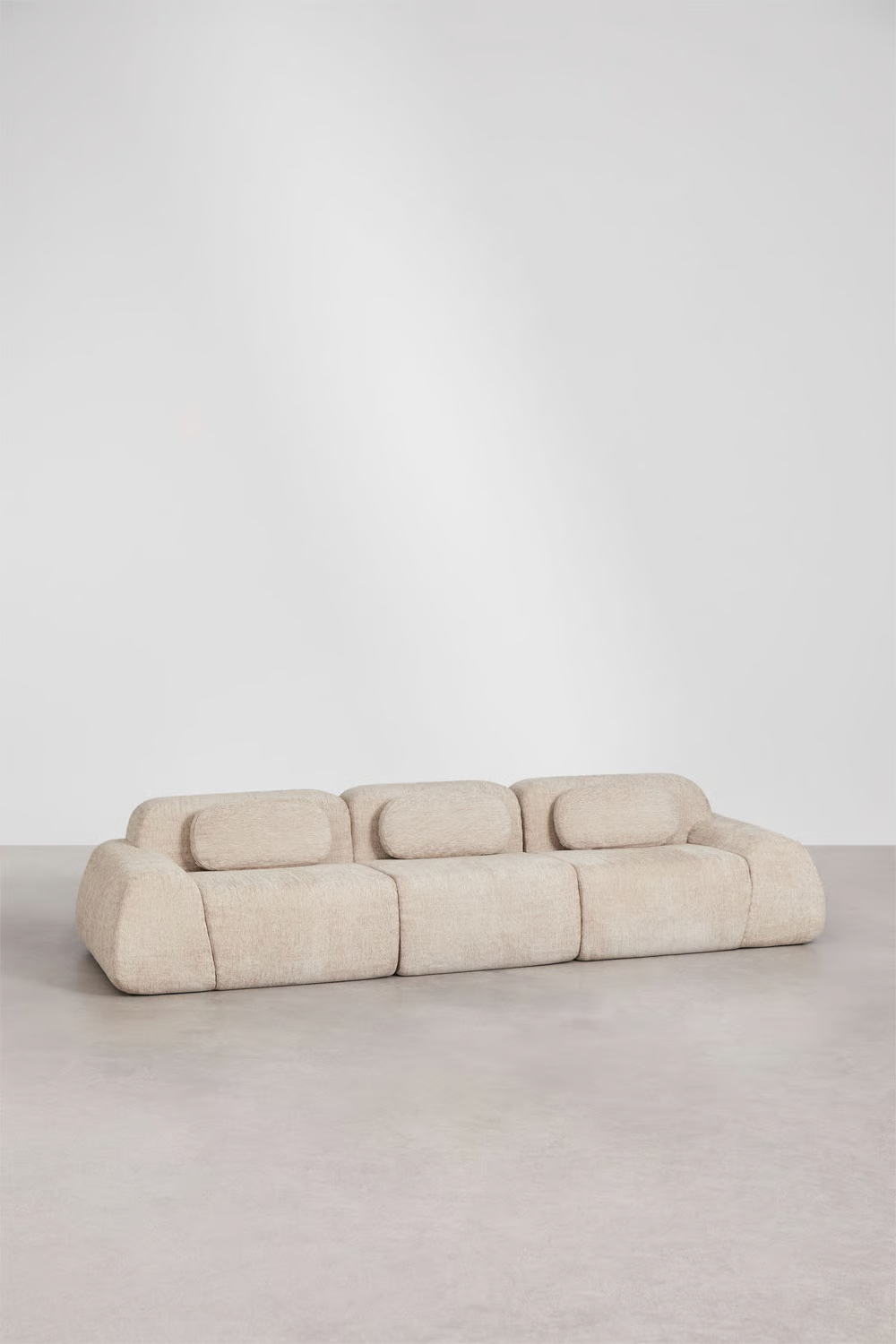 UV HOME 3-piece modular sofa in vacuum packed chenille Merida