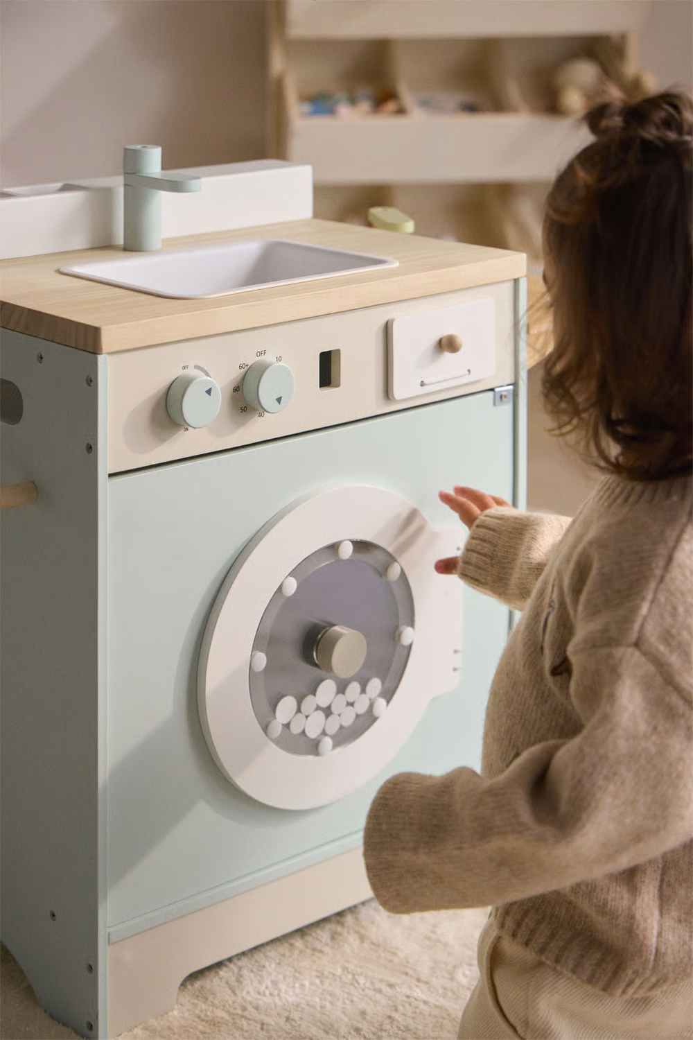 UV Home Glenn Kids Wooden Washing Machine