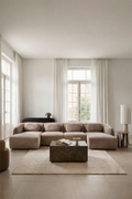 UV HOME Modular sofa with double chaise longue of 4 pieces in chenille Coquette