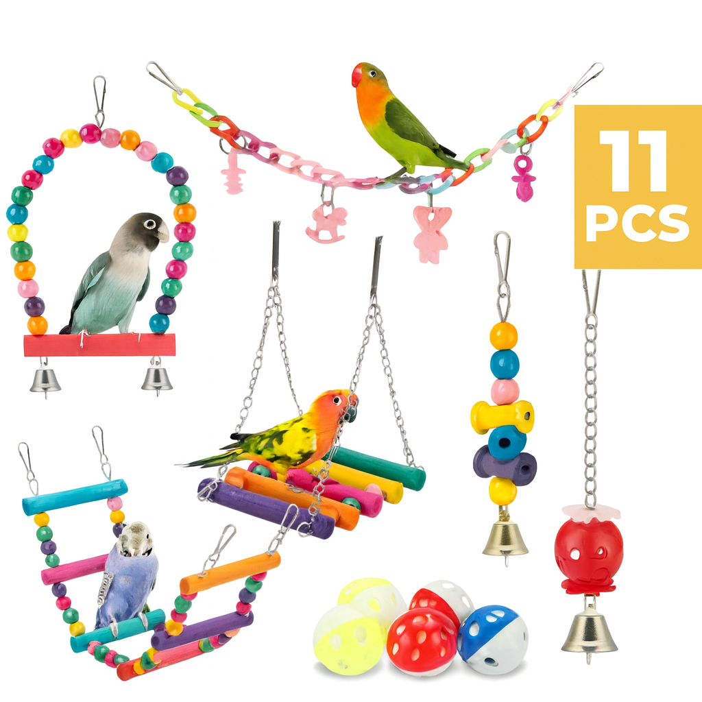 UV HOME 11 Pcs Bird Toys Set
