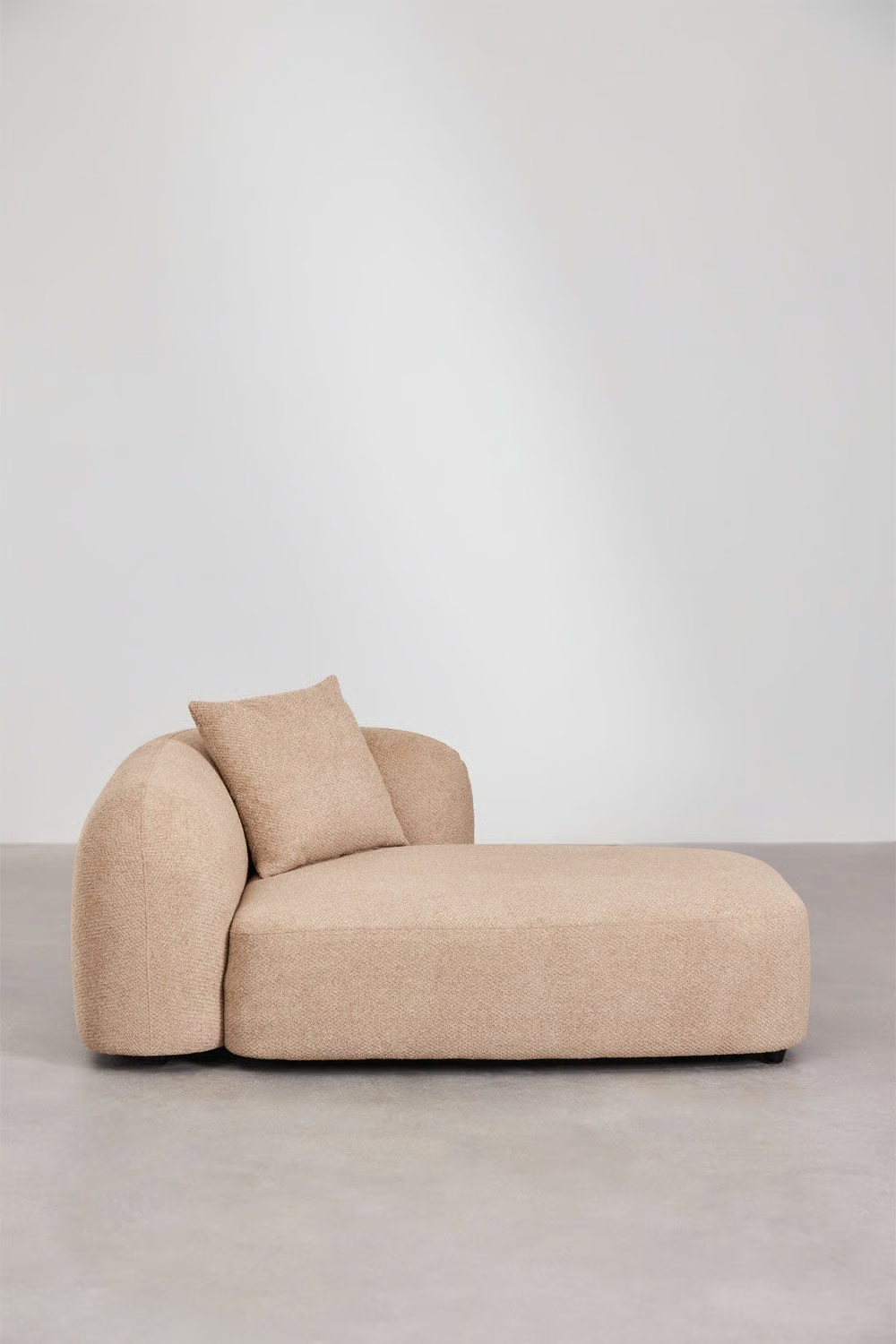 UV HOME Right chaise longue module for modular sofa in Coco chenille
