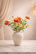 UV Home Elsira Decorative Artificial Bouquet – Elegant Green Floral Arrangement for Vase