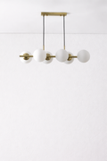 UV HOME Uvol Pendant Lamp – Iron Frame with Crystal Globe Accents