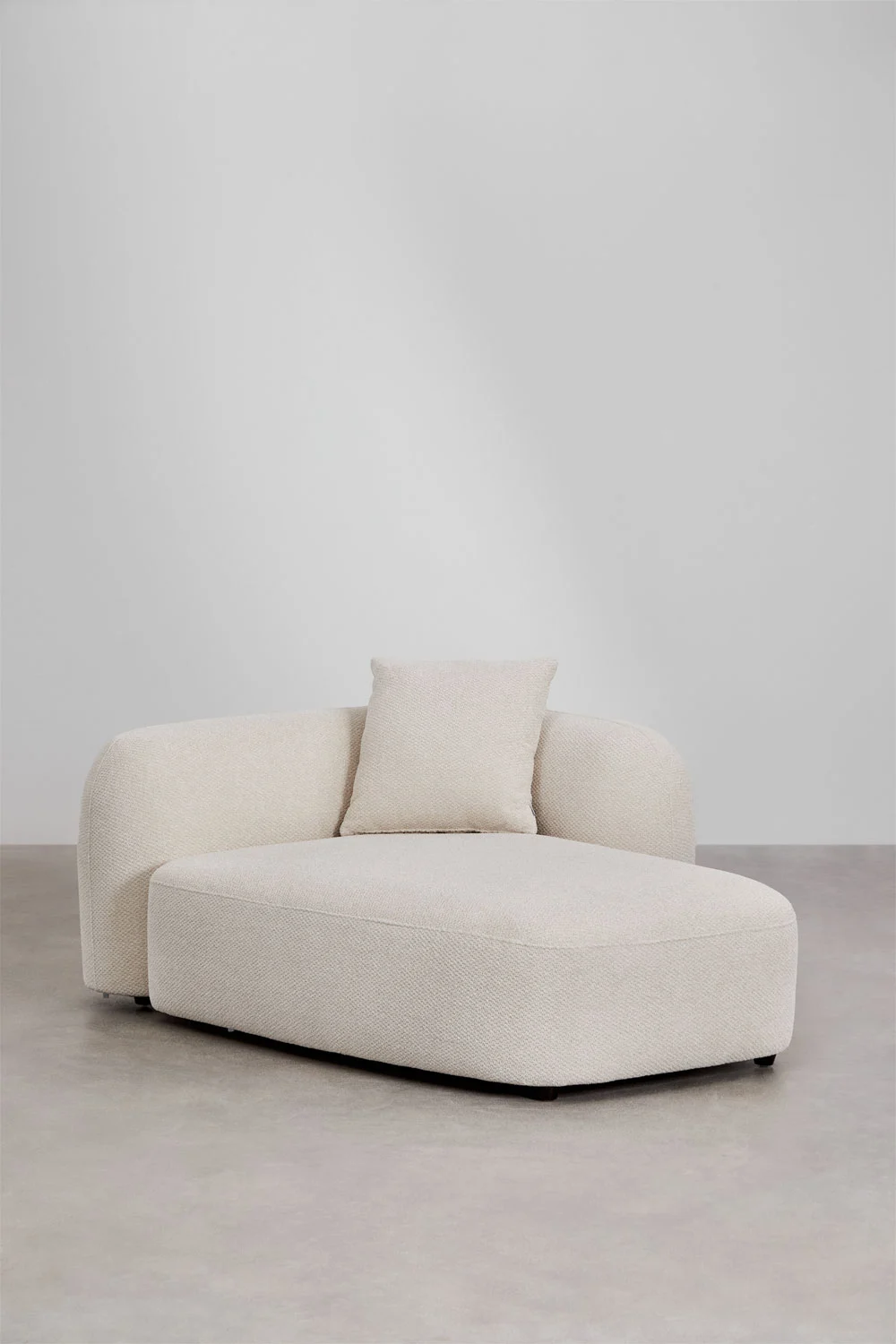 UV HOME Right chaise longue module for modular sofa in Coco chenille