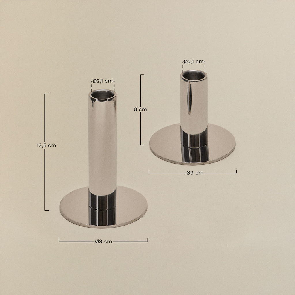 UV HOME Set of 2 Steel Candle Holders Tyva