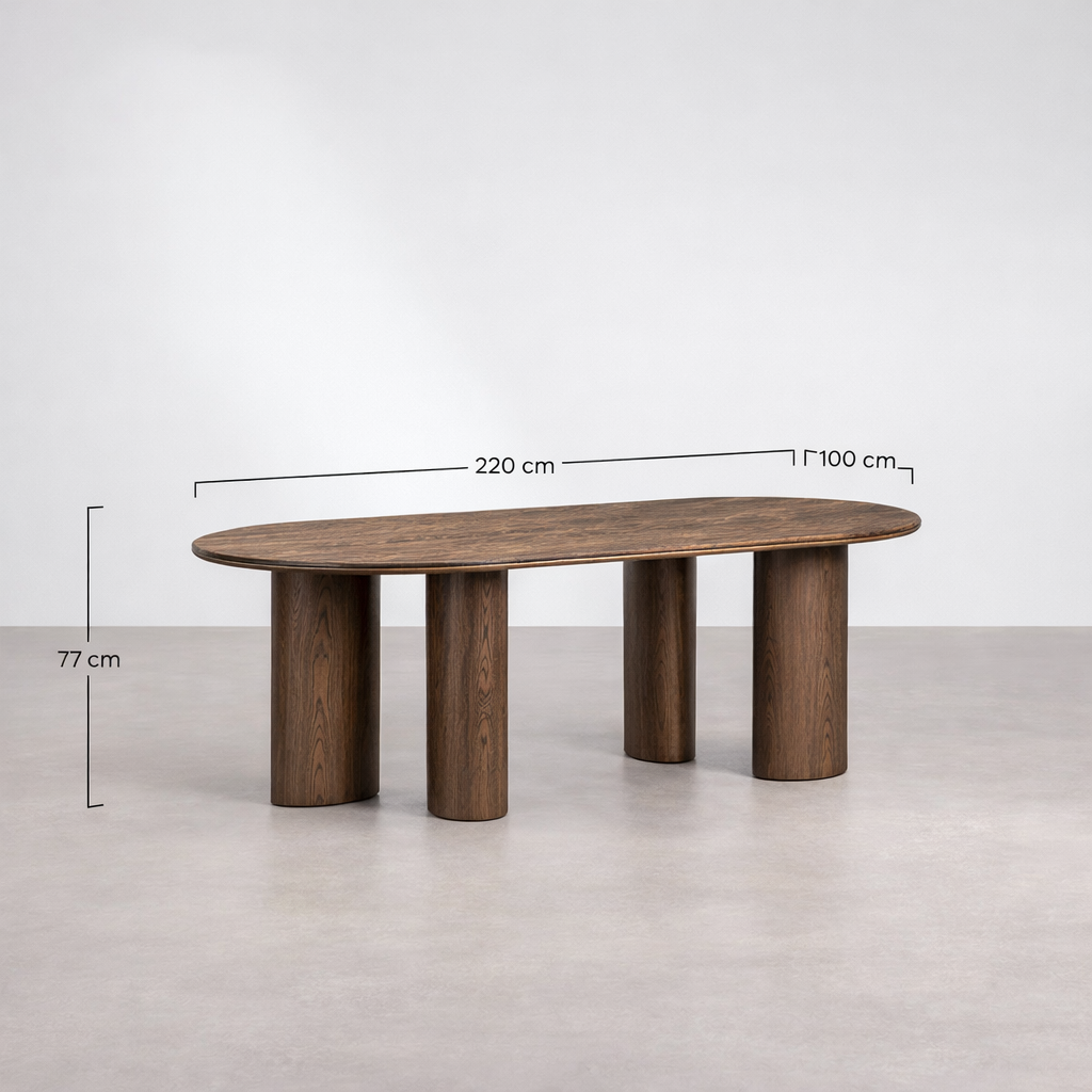 UV Home Dayana Oval Dining Table  – MDF & Marble