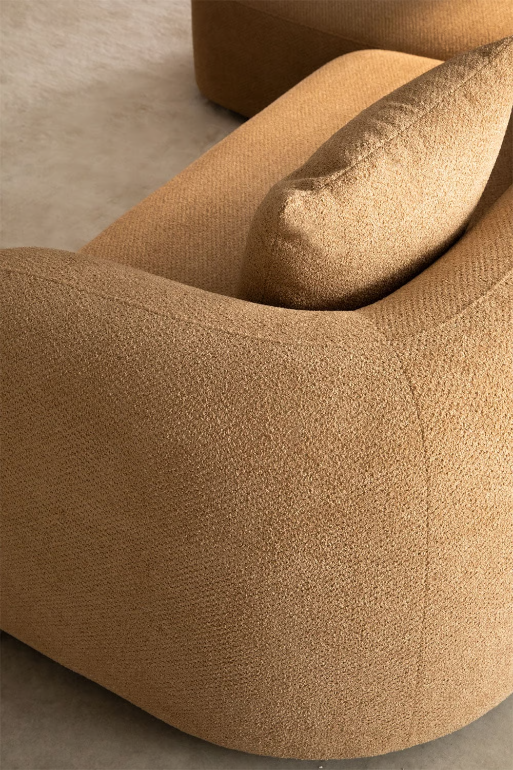 UV HOME Modular sofa with left chaise longue of 2 parts in chenille Coco