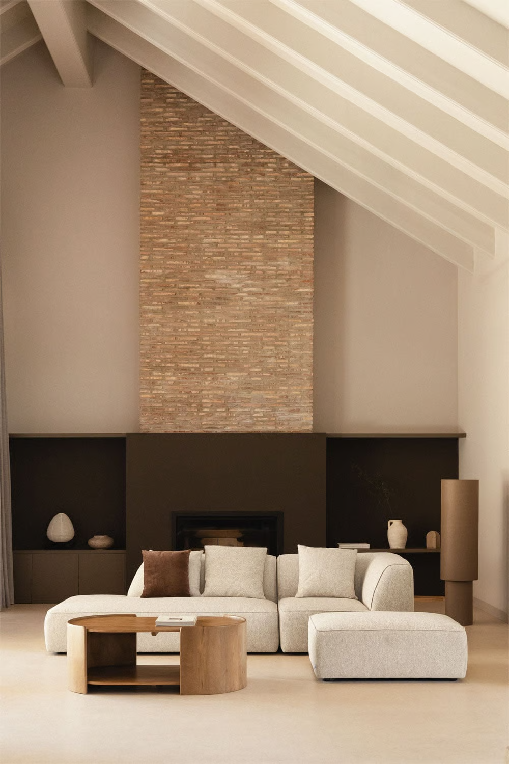 UV HOME Cardea 2-piece modular corner sofa with chaise longue left and upholstered pouf