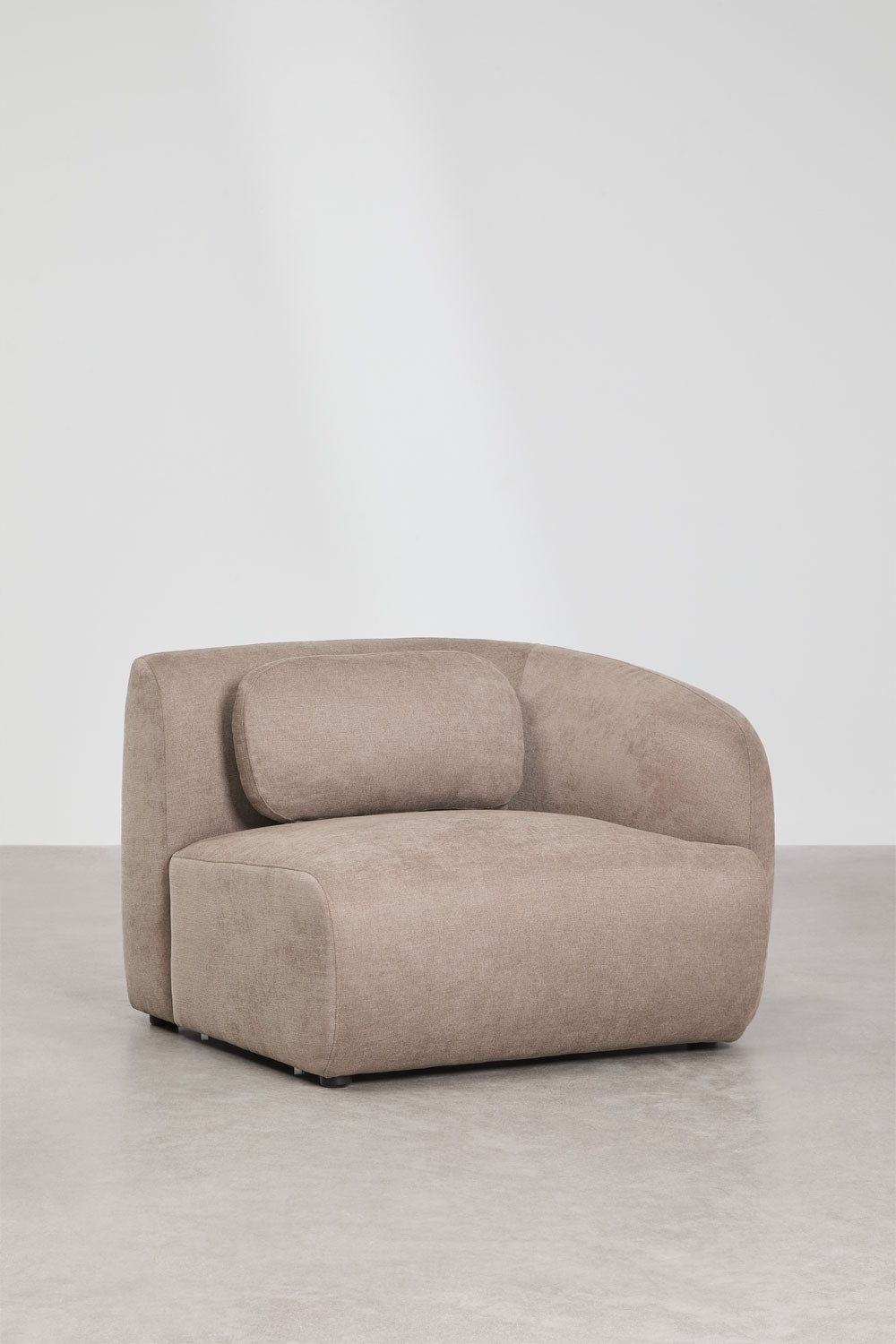 UV HOME Right corner module for modular sofa in chenille Coquette