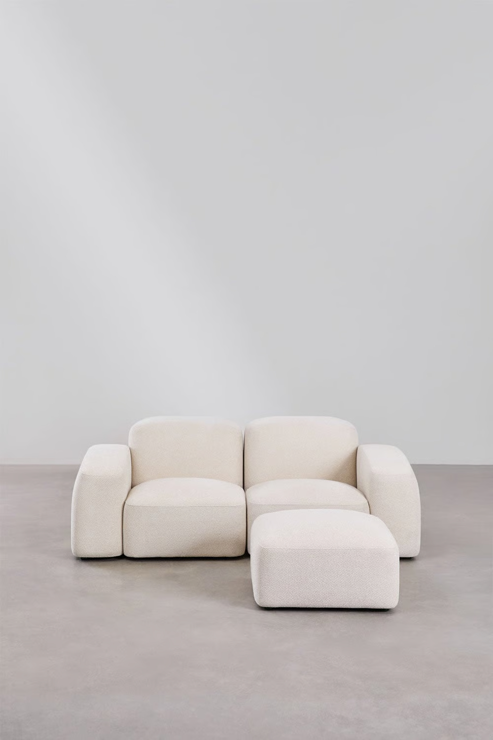 UV HOME Bastian 2-piece modular sofa and pouf