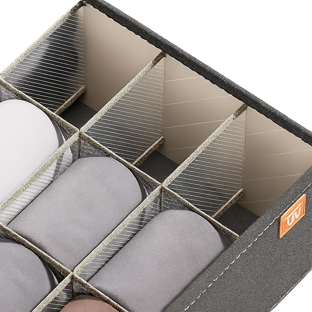 UV HOME Foldable Sock & Underwear Organizer with 24 Compartments