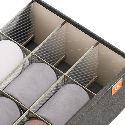 UV HOME Foldable Sock & Underwear Organizer with 24 Compartments