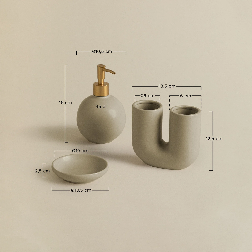 UV HOME Siviara Stoneware Bathroom Set