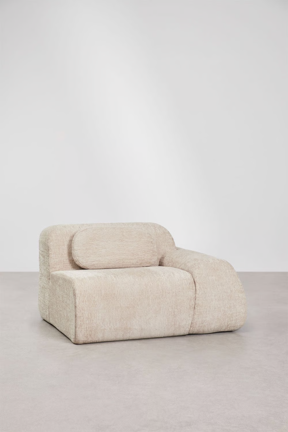 UV HOME 2-piece modular sofa in vacuum packed chenille Merida
