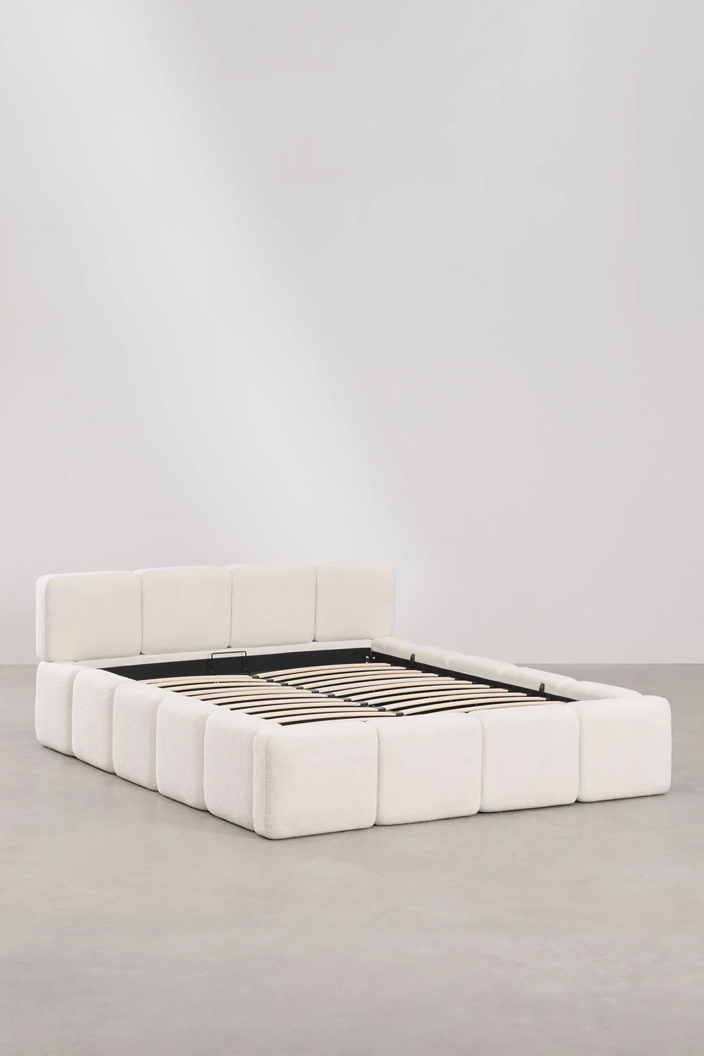 UV HOME Jolcem Upholstered Storage Bed with Lift-Up Base