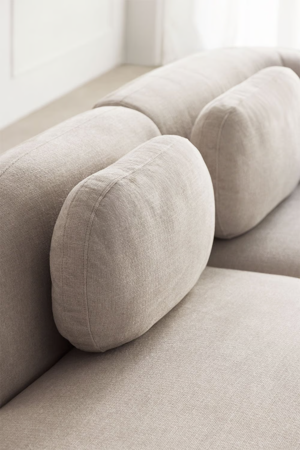UV HOME Modular sofa with double chaise longue of 4 pieces in chenille Coquette