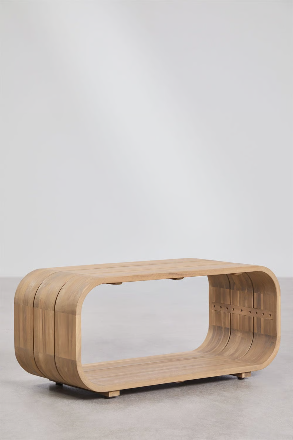 UV HOME Brivori 4-piece modular corner garden bench with acacia wood side table