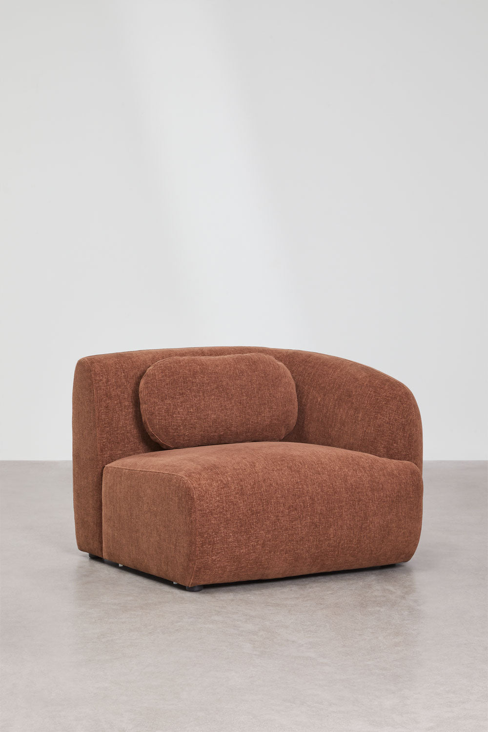 UV HOME Right corner module for modular sofa in chenille Coquette