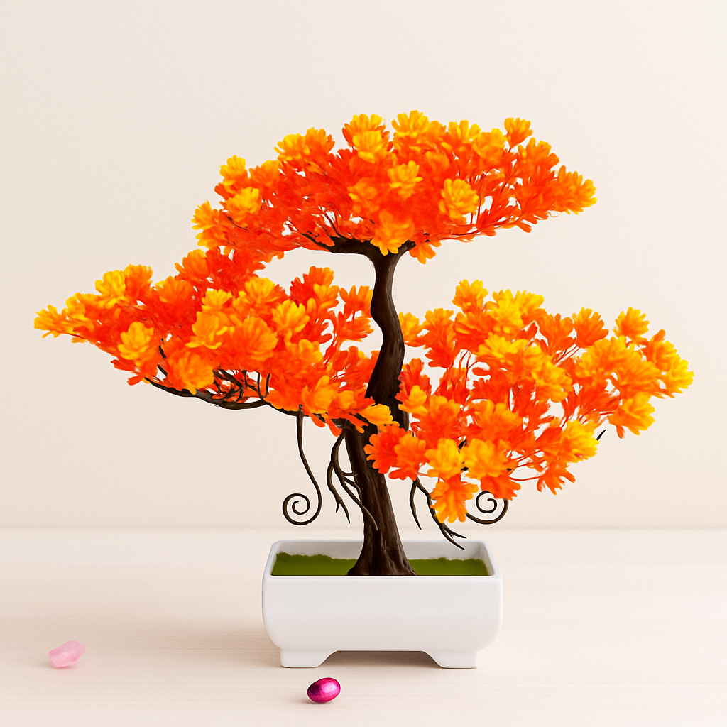 UV HOME – Artificial Bonsai Tree with Vibrant Decorative Foliage