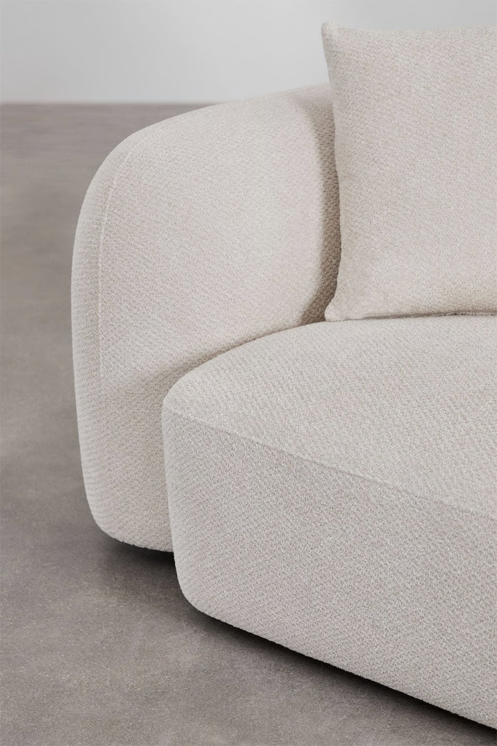 UV HOME Living Room Set with 3-Seater Modular Sofa, 2-Seater Sofa and Armchair in Coco Chenille