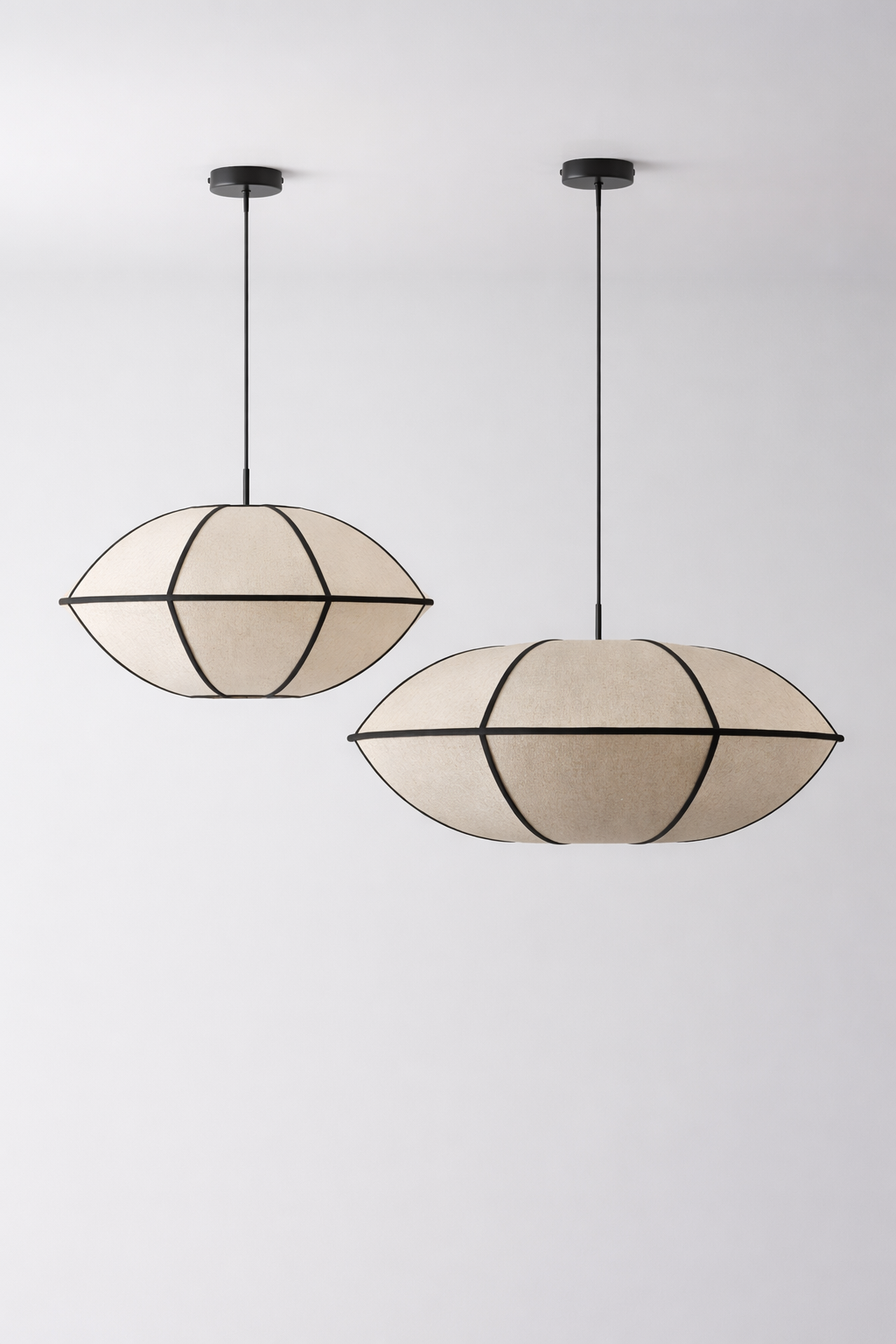 UV HOME Patraix Pendant Lamp Set – Linen Hanging Lights