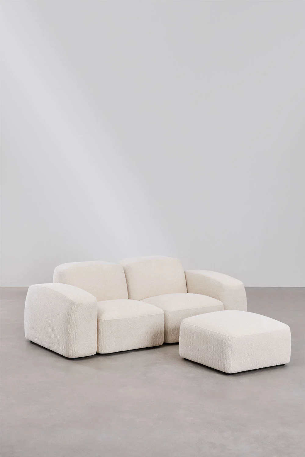 UV HOME Bastian 2-piece modular sofa and pouf