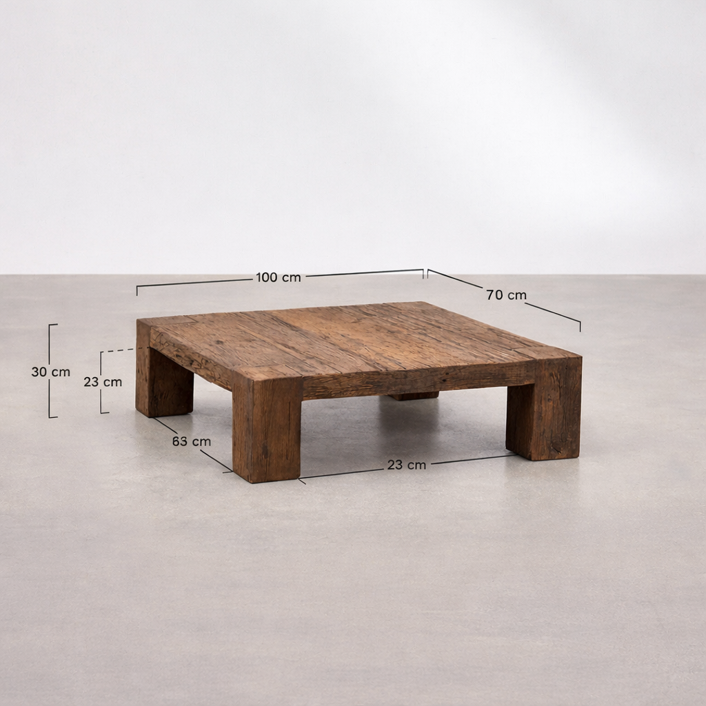 UV Home Juvira Square Coffee Table  – Recycled Wood