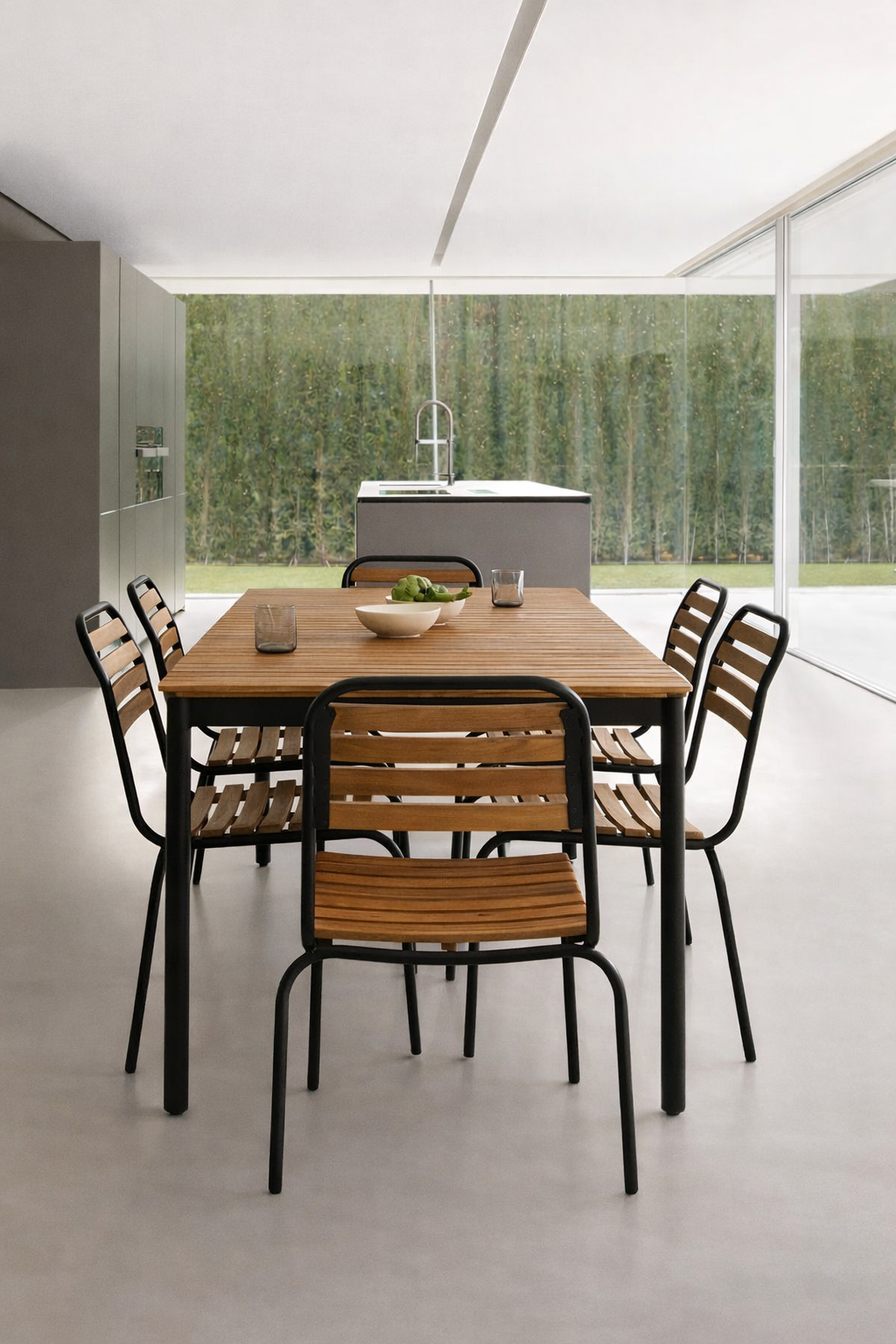 UV Home Artus Dining Table  – Acacia Wood & Steel