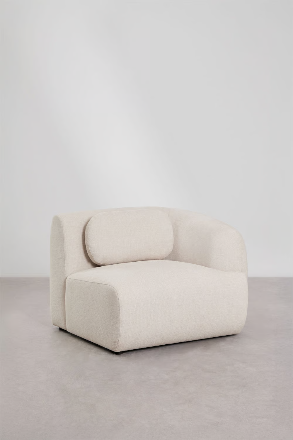 UV HOME 4-piece left modular chaise longue sofa in chenille Coquette