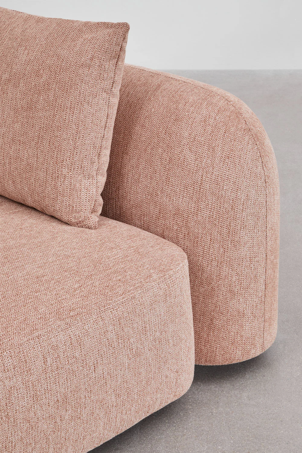 UV HOME Left chaise longue module for modular sofa in chenille Coco