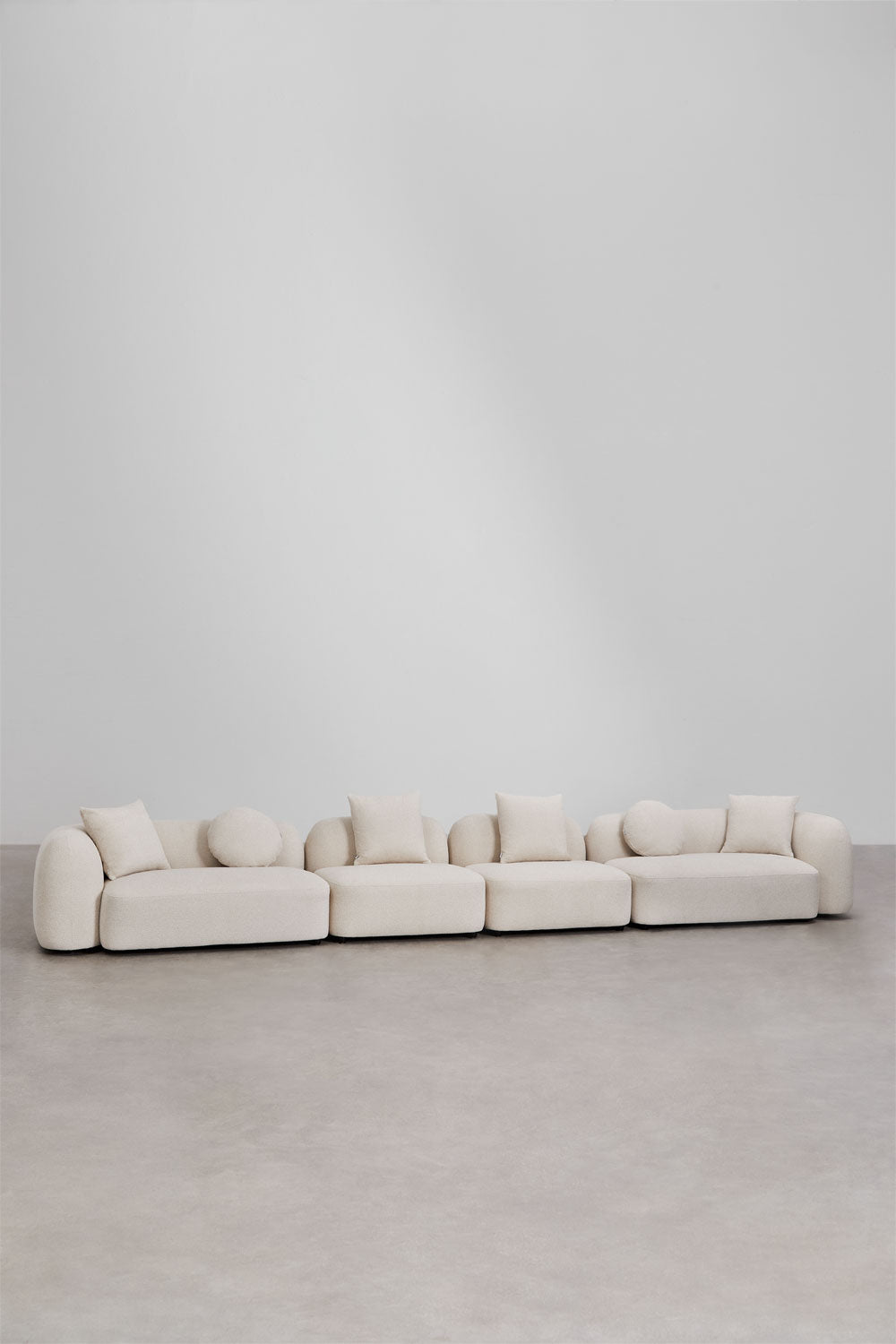 UV HOME Modular 4-piece sofa in chenille Coco