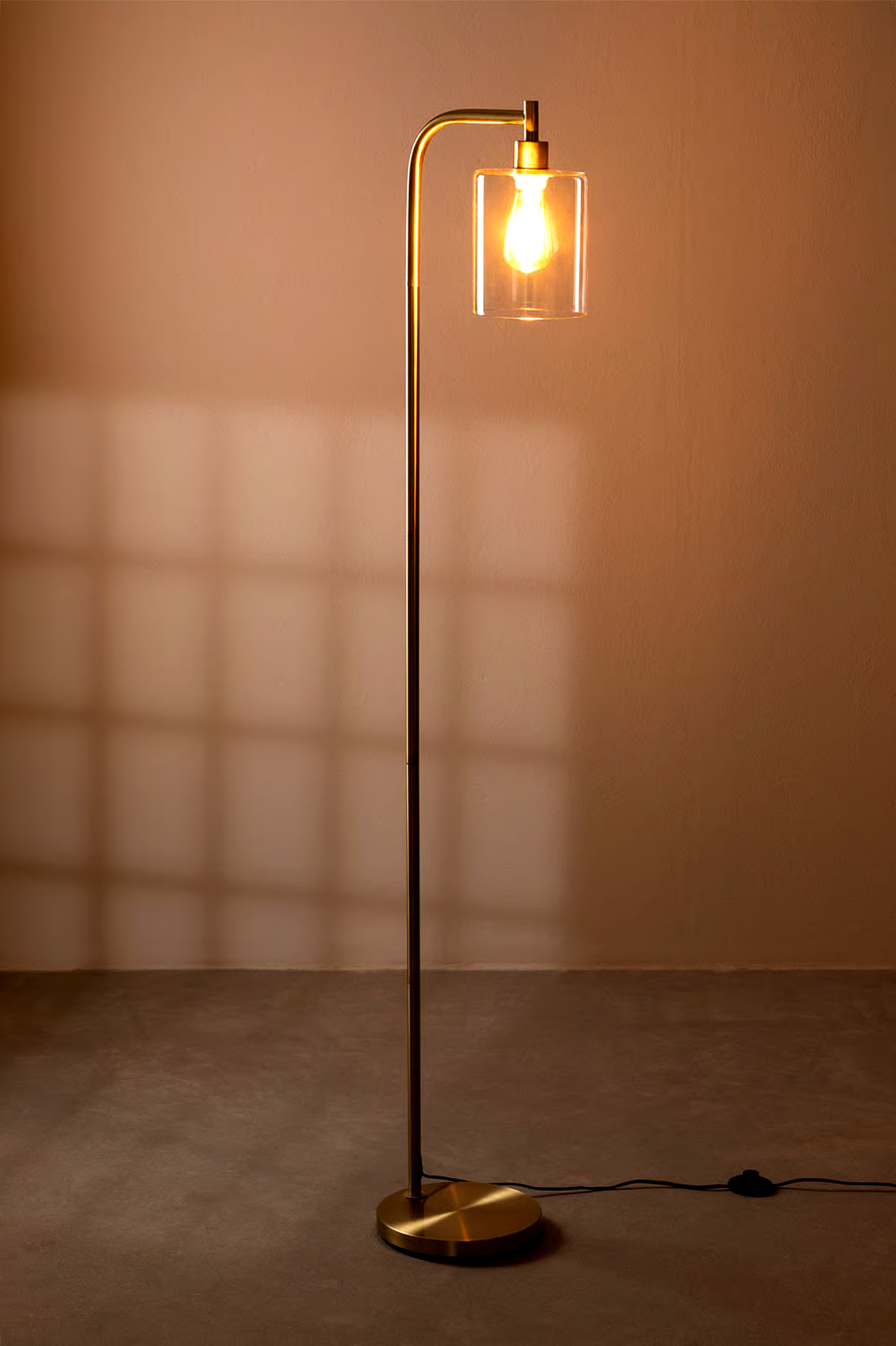 UV HOME Ambe Floor Lamp – Metal & Glass Design