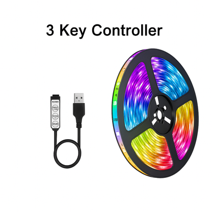 UV HOME LED Strip Lights with 3-Key Controller