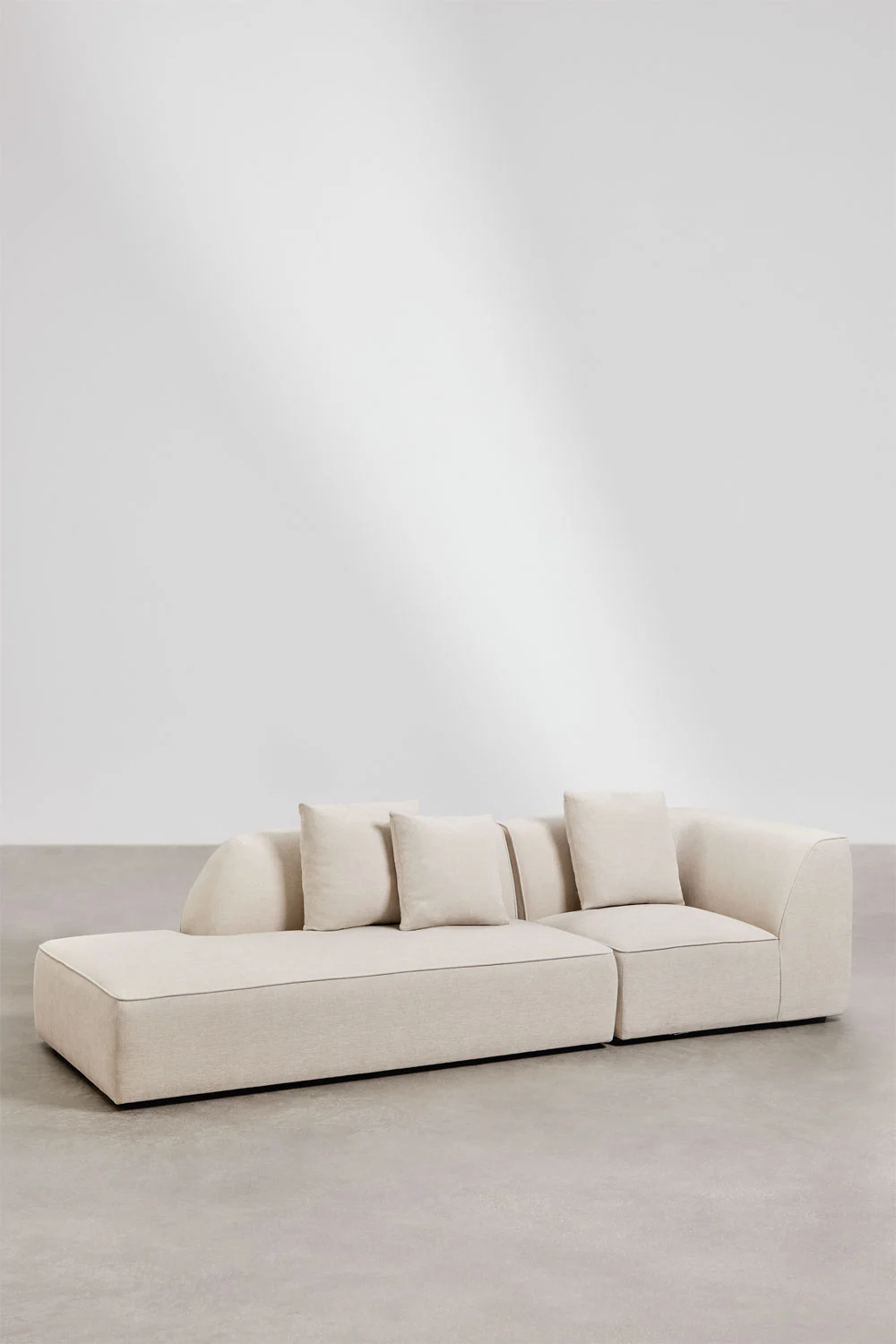 UV HOME Cardea upholstered 2-piece modular corner sofa with chaise longue left