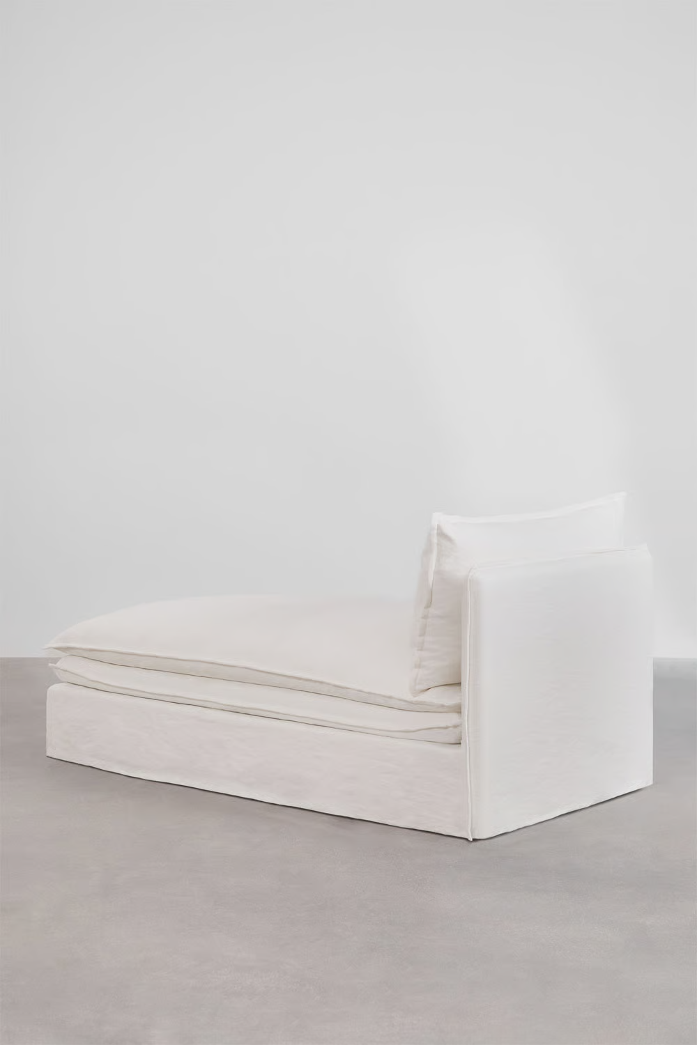 UV HOME Longue chair module for modular sofa in linen and cotton Grace