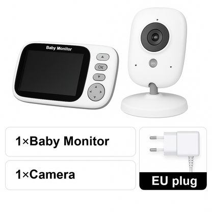 UV HOME – 3.5" Video Baby Monitor with Night Vision, 2-Way Audio, Temperature Sensor & Security Camera