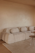 UV HOME Left corner module with armrest for modular sofa in chenille vacuum packed Merida